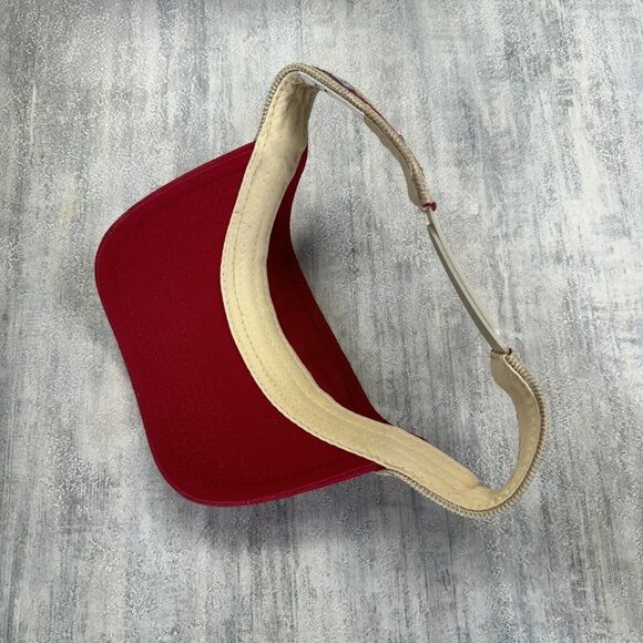 NEW Los Angeles Angels Visor Hat Cap Mens Red Baseball MLB Snap Back Box Logo - Picture 9 of 9